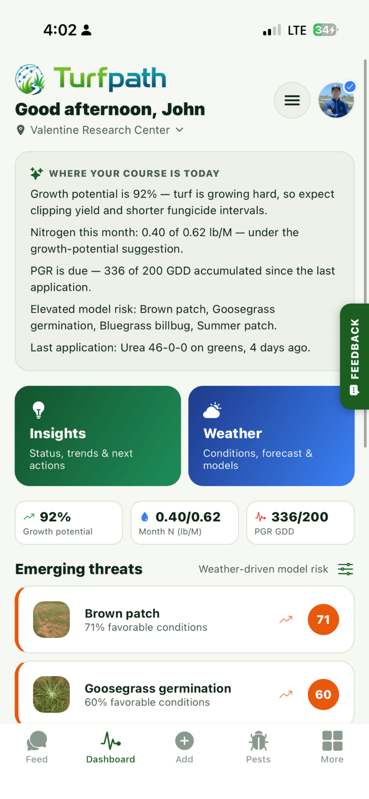 Turfpath app screenshot